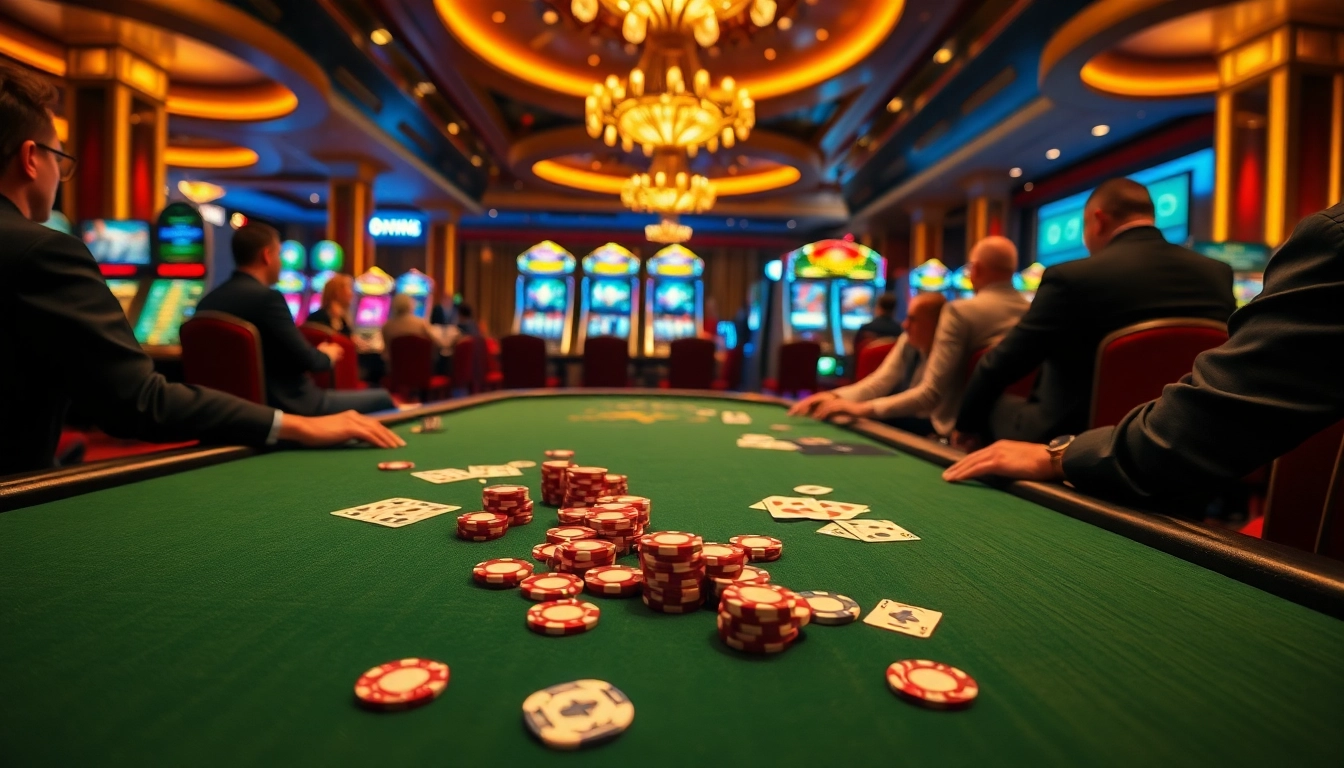 Experience live poker excitement at https://123bvi.org/ with players and colorful chips highlighting the thrill of casino games.