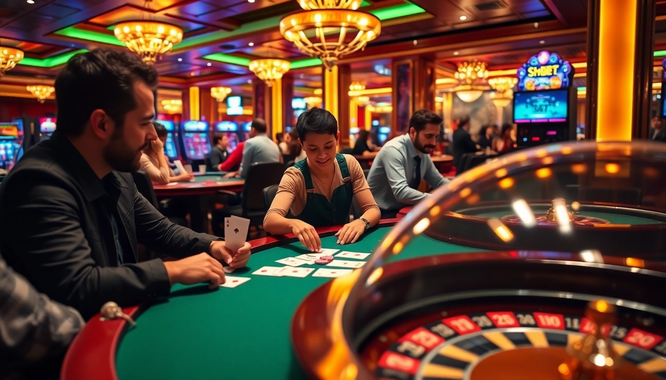 Players engaging in thrilling poker at SHBET's online casino platform https://shbet.cruises/, showcasing excitement and luxury.
