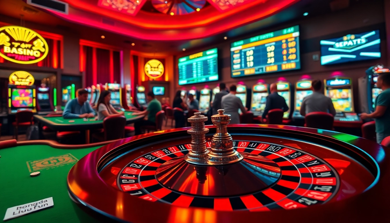 Experience thrilling wins with Bong Da Lu Fun at a lively casino featuring roulette and poker action.