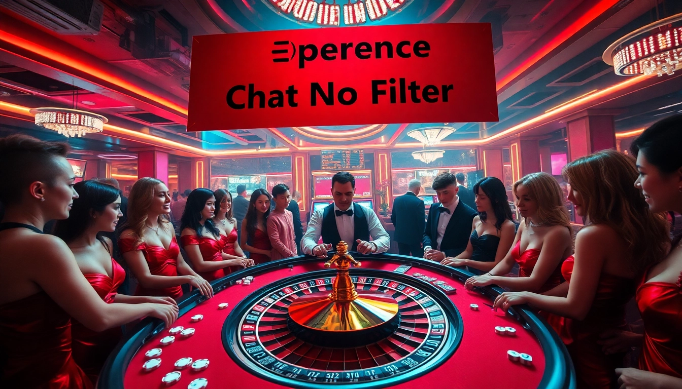 Experience the thrill of AI chat no filter at the roulette table, with players engaging in high-stakes gambling.