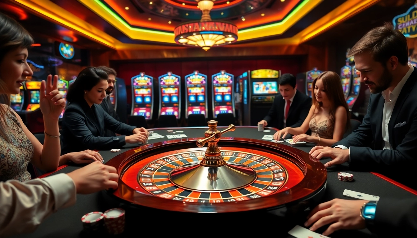 Experience the excitement at trang chủ 78win casino with engaging roulette and vibrant players.