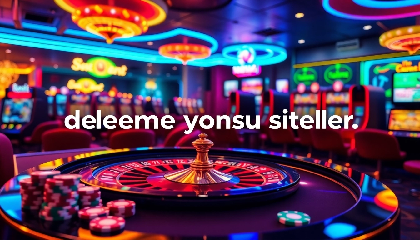 Experience top deneme bonusu veren siteler in a vibrant online casino atmosphere bustling with action.