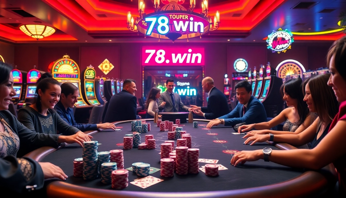 Experience the exhilarating moment of 78 win at our vibrant casino table with colorful chips and action-packed gameplay.