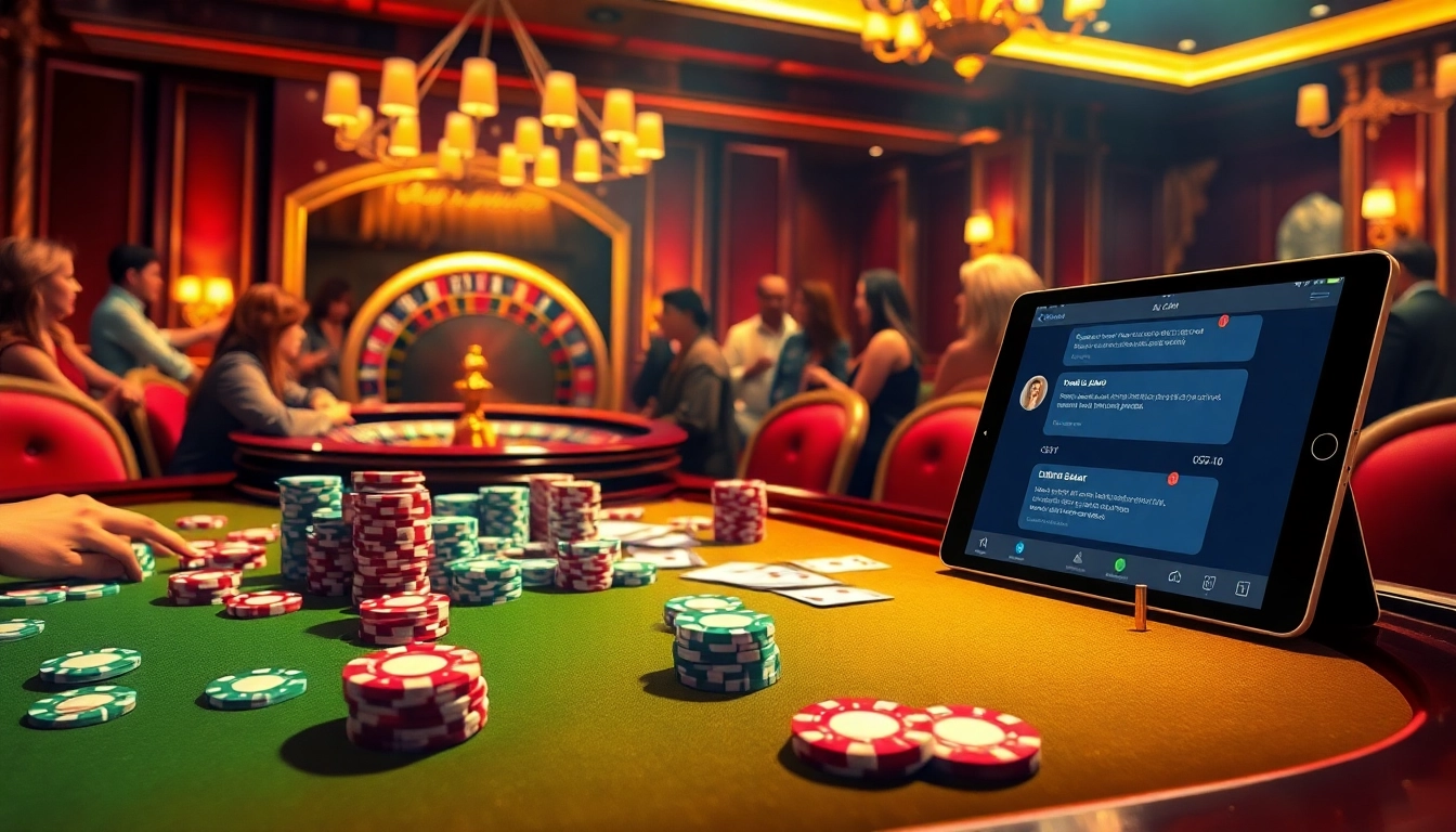 Engaging players at a poker table where an exhilarating chat about sex ai chat enhances the thrilling casino experience.
